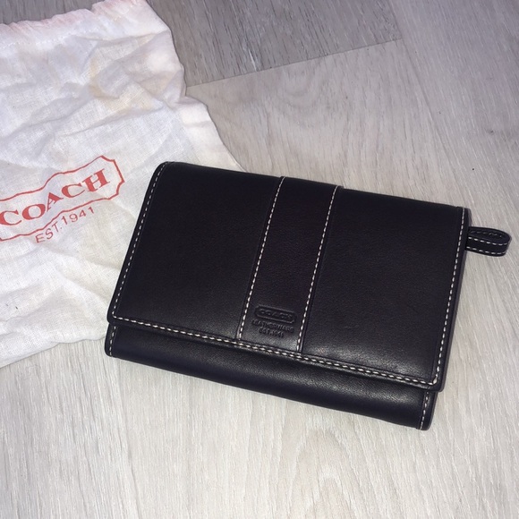 NWOT COACH Vintage Genuine Leatherware Medium Wallet Billfold, Chocolate Brown - Picture 4 of 16